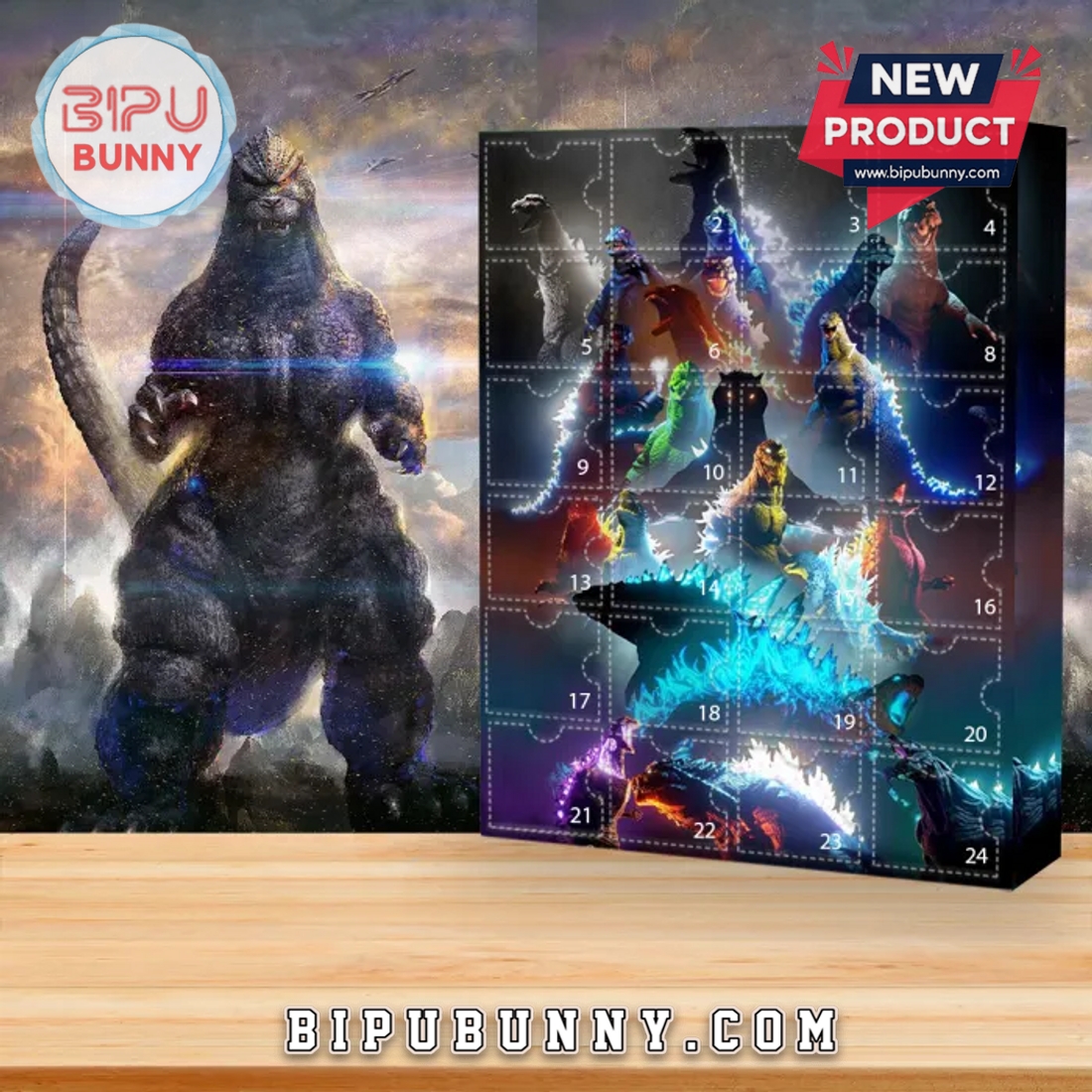 Godzilla Advent Calendar, The One With 24 Little Doors Godzilla Advent Calendar, The One With 24 Little Doors