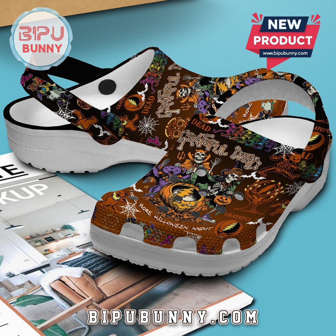 Grateful Dead Halloween Night 2025 Crocs Clogs Grateful Dead Halloween Night 2025 Crocs Clogs