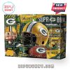 Angled view of Green Bay Packers advent calendar showing bold football-themed graphics and compartments!