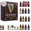 Close up of Guinness Advent Calendar 2025 box and the 24 exclusive Guinness beer bottle and accessory ornaments!