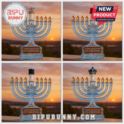 Hanukkah Menorah Whiskey Bottle 2025