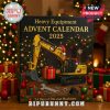 Heavy Equipment Advent Calendar 2025 with a CAT excavator and Christmas decorations.