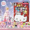 Hello Kitty calendar in holiday setting with Sanrio toys!