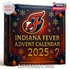 Collage of Indiana Fever 2025 Advent Calendars, figures, and player in jersey!
