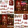 Indiana Hoosiers Advent Calendar set showing the red box and 24 miniature collectible ornaments, including figures and IU-themed sports items!