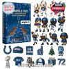 Indianapolis Colts Advent Calendar Style 1 with Colts-themed collectibles including jerseys, helmets, and stadium models.