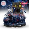 Indianapolis Colts-themed Halloween collectible with horror characters dressed in team gear and Halloween decorations.