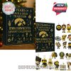 Iowa Hawkeyes Advent Calendar box with a group of miniature Black and Gold collectible figures and ornaments!