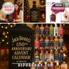 A family of three holding the Jack Daniel's 150th Anniversary Advent Calendar.