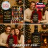 A family smiling while holding the Jack Daniel's 150th Anniversary Advent Calendar.
