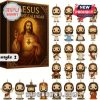 Jesus Advent Calendar Style 2 with brown box and 24 classic-style figurines of Jesus.