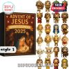 Advent of Jesus 2025 calendar Style 3 with nativity box and 24 Bible-themed figurines.