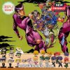 A collection of JoJo's Bizarre Adventure figurines in various poses.