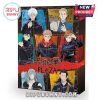 Jujutsu Kaisen anime countdown calendar with scenic background and figures.