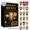 Justin Bieber Advent Calendar 2025 box and twelve miniature Funko Pop style ornaments!