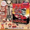 Kansas City Chiefs Advent Calendar with collectibles and Super Bowl backdrop.