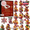 Kansas City Chiefs Style 2 Advent Calendar with 24 collectible miniature rubber duck ornaments in Chiefs gear!