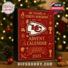 Close-up of the dark red and black Kansas City Chiefs Style 2 Advent Calendar box!
