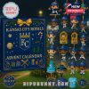 Close-up of the Kansas City Royals Advent Calendar with player figurines and memorabilia.