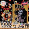 KISS The Demon advent calendar with rock-themed mini figures, guitars, pins, and accessories in front of band posters!
