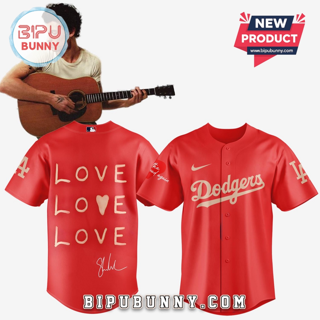LA Dodgers x Shawn Mendes On The Road Again Jersey LA Dodgers x Shawn Mendes On The Road Again Jersey