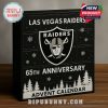 Close up of the front design of the Las Vegas Raiders 65th Anniversary Advent Calendar box!