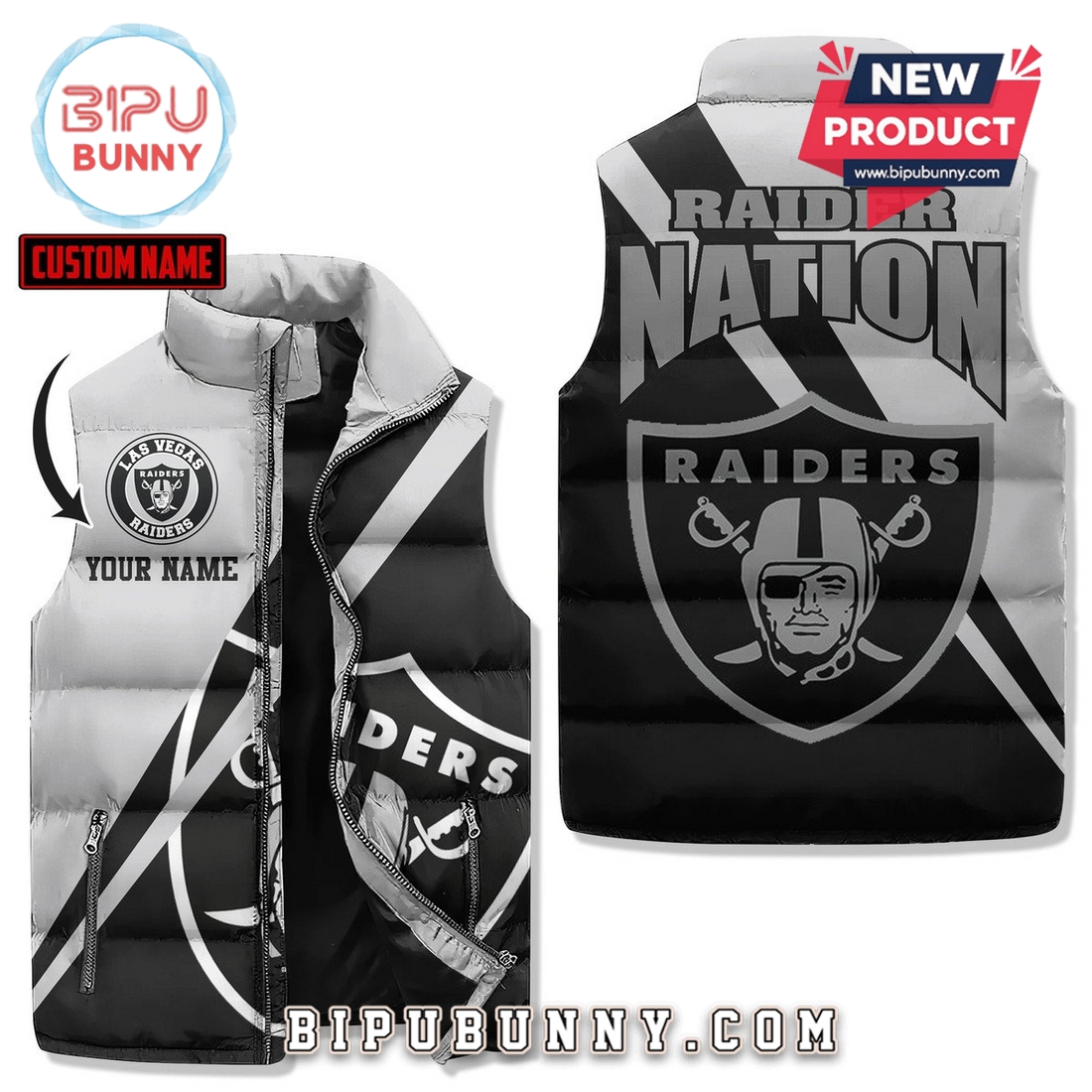 Las Vegas Raiders Custom Puffer Jacket 2025 Las Vegas Raiders Custom Puffer Jacket 2025