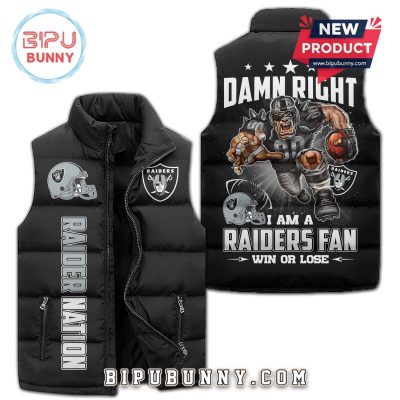 Las Vegas Raiders Damn Right Puffer Jacket 2025