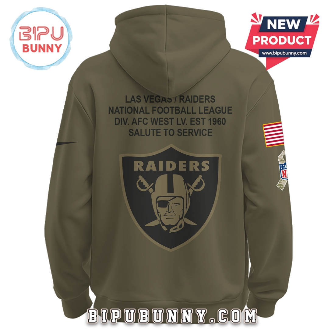 Las Vegas Raiders NFL Salute to Service Hoodie 2025 Las Vegas Raiders NFL Salute to Service Hoodie 2025