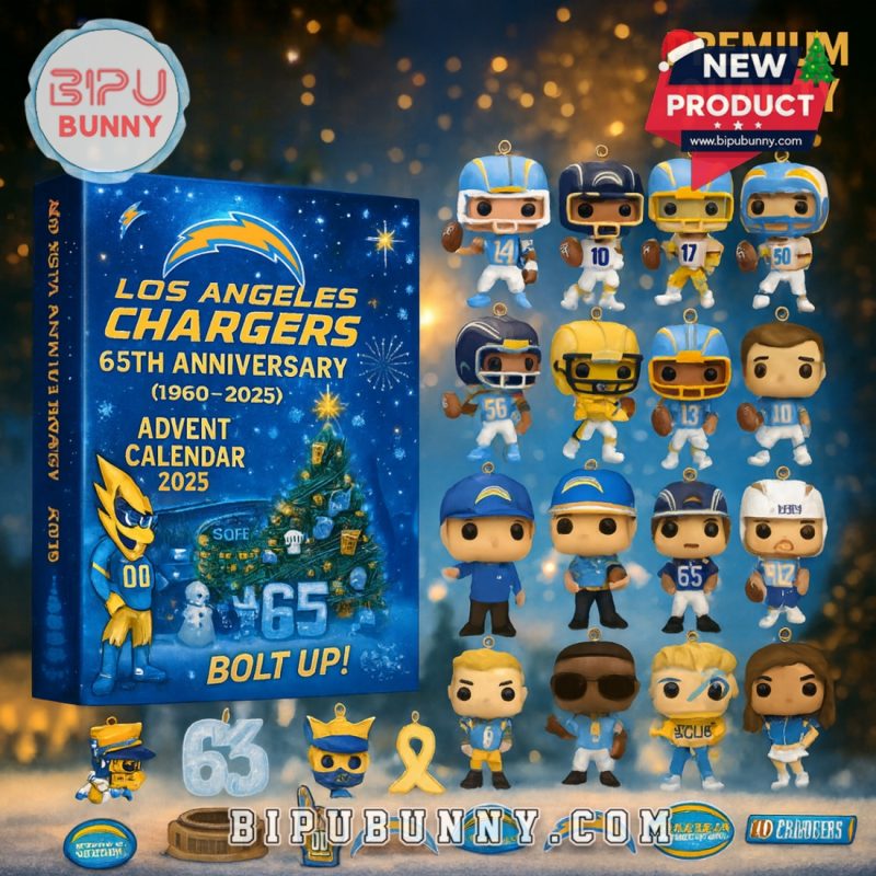 Los Angeles Chargers Advent Calendar 65th Anniversary Edition