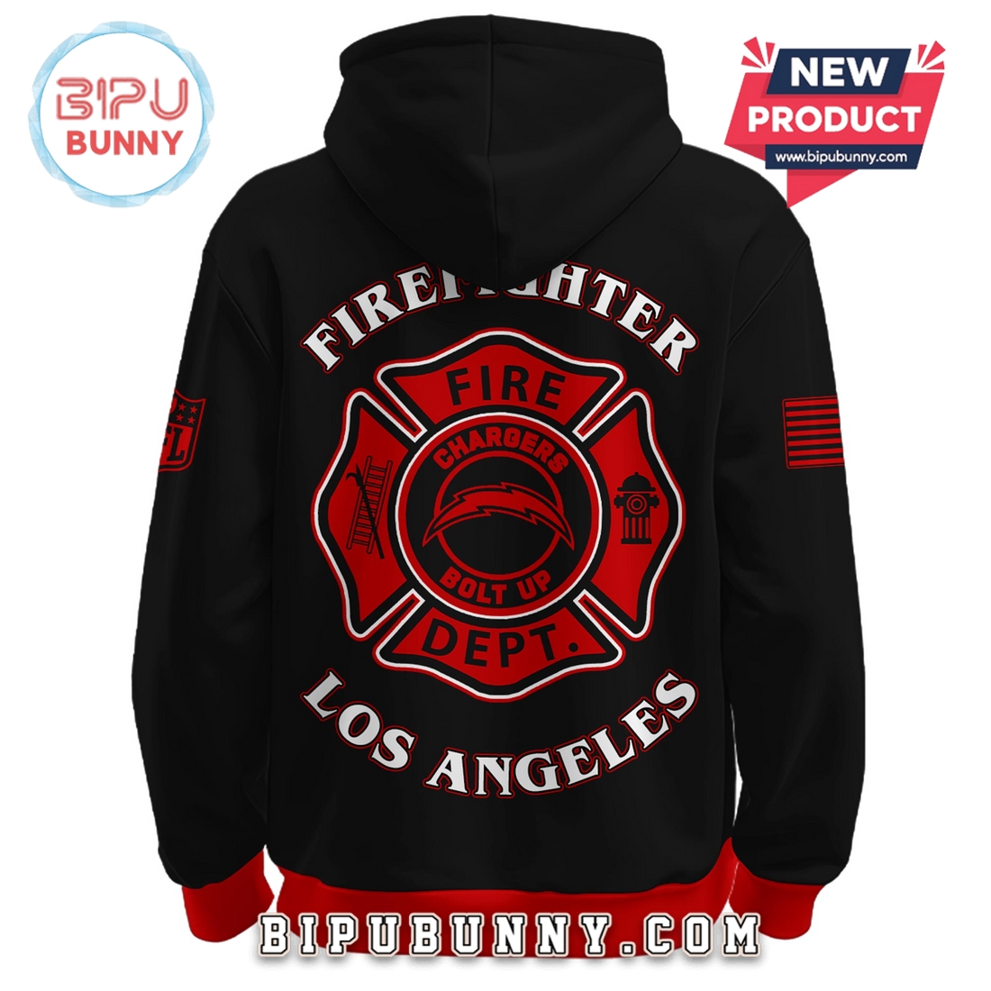 Los Angeles Chargers NFL x Firefighter Appreciation Limited Edition Hoodie Los Angeles Chargers NFL x Firefighter Appreciation Limited Edition Hoodie