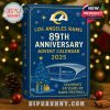 Close up of the Los Angeles Rams 89th Anniversary Advent Calendar 2025!