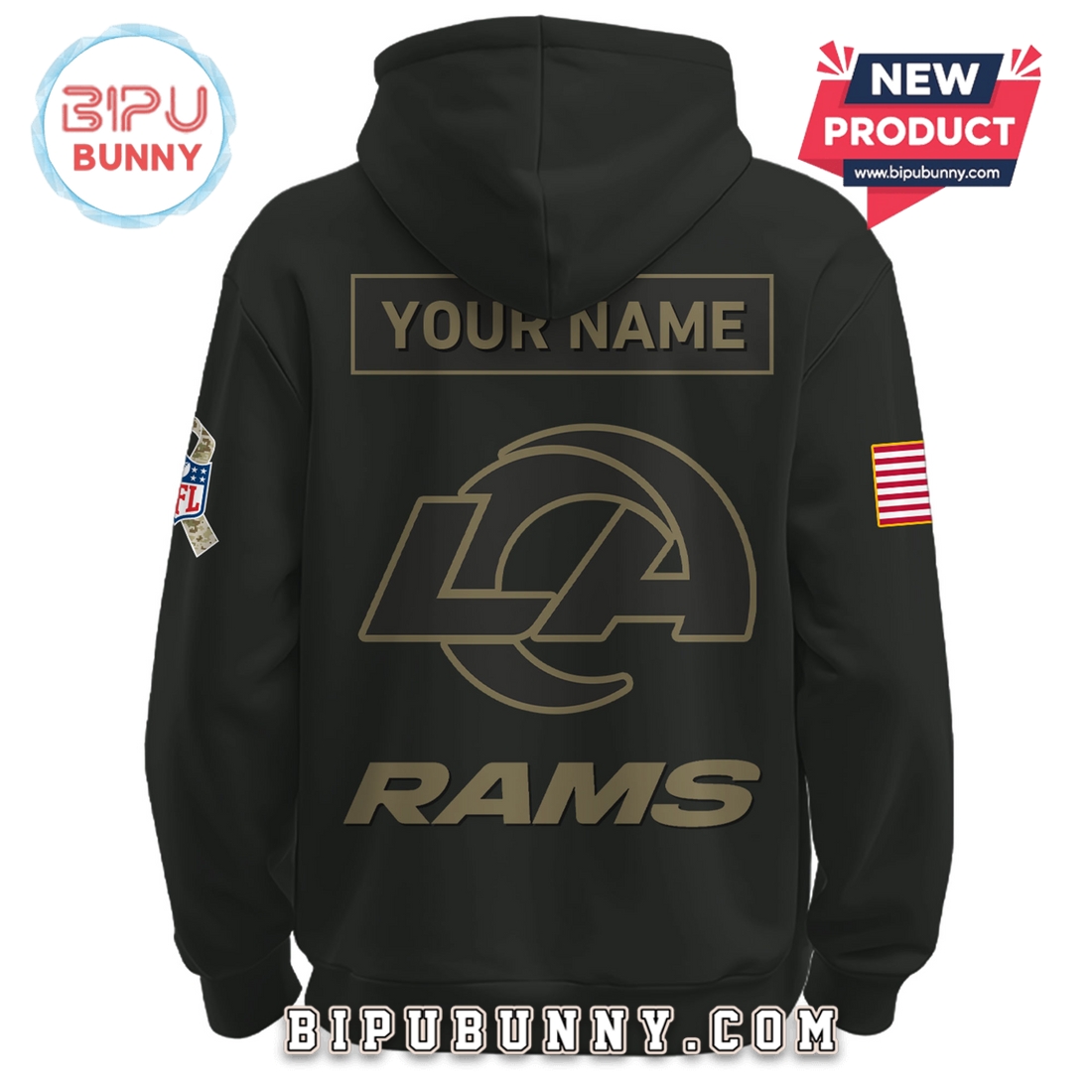 Los Angeles Rams Nike 2025 Salute to Service Pullover Hoodie Los Angeles Rams Nike 2025 Salute to Service Pullover Hoodie