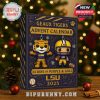 Close up of the LSU Geaux Tigers Advent Calendar 2025 box with Mike the Tiger and a football player!