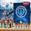 Manchester City advent calendar with collectible player figures and celebration artwork.