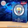 Manchester City Advent Calendar featuring the team crest and Champions League logo.