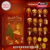 Close-up of Mariah Carey Advent Calendar 2025 figures with accessories.