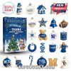 The Memphis Tigers Advent Calendar 2025 includes 24 colorful holiday ornaments featuring tigers, helmets, wreaths, mugs, snow globes, footballs, mascots, and more. Designed in iconic blue and white, each acrylic piece adds school pride to your holiday display.
