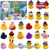 Rubber Duck Advent Calendar with Christmas-themed ducks and a festive background.