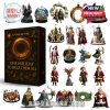Lord of the Rings advent calendar with 24 ornaments including characters, scenes, and holiday designs!