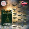 Close up of WWII Aircraft Advent Calendar 2025 packaging and several airplane ornaments!