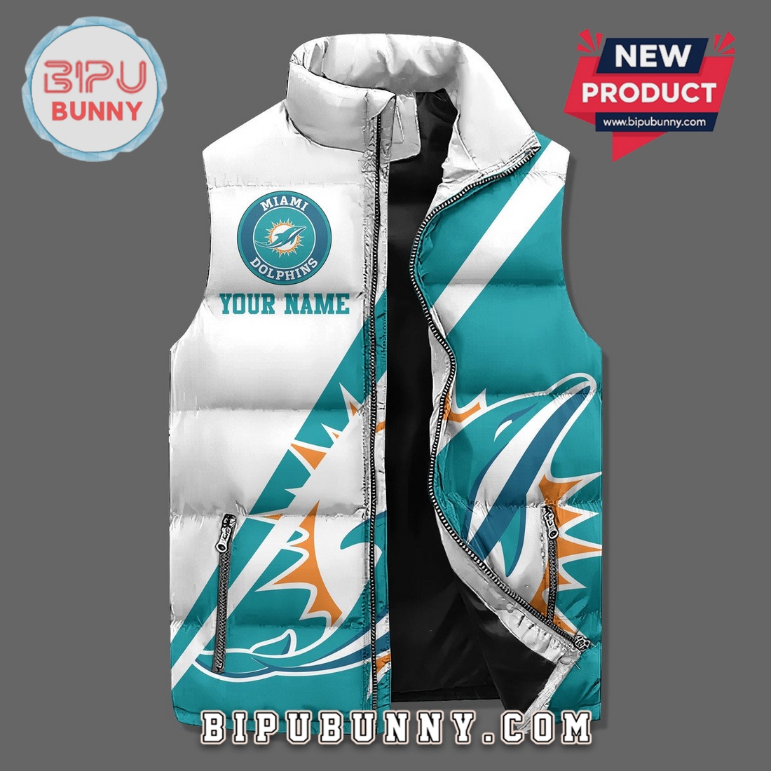 Miami Dolphins Custom Puffer Jacket 2025 Miami Dolphins Custom Puffer Jacket 2025