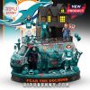 Miami Dolphins-themed collectible with horror movie figures in Halloween costumes.