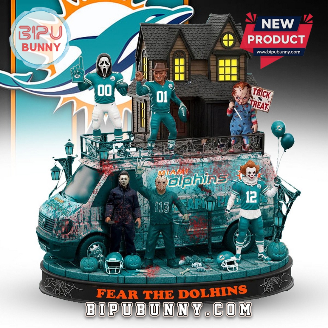 Miami Dolphins Halloween Collectible Figures Miami Dolphins Halloween Collectible Figures