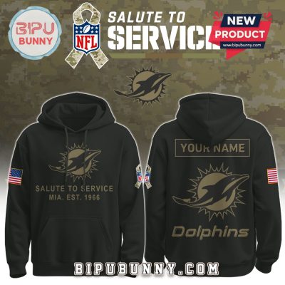 Miami Dolphins Nike 2025 Salute to Service Pullover Hoodie
