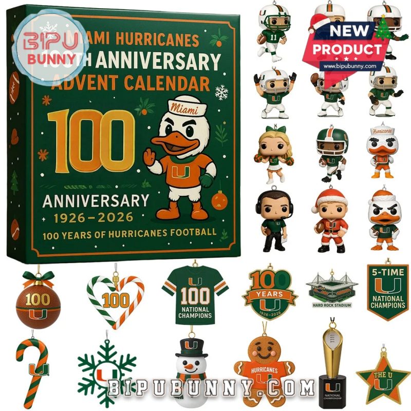 Miami Hurricanes 100th Anniversary Advent Calendar 2025