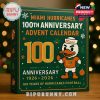 Front view of the **Miami Hurricanes 100th Anniversary Advent Calendar** with team logo and anniversary branding.