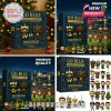 Collage of four images of the Go Blue Michigan Advent Calendar 2025 box and the 24 small collectible figures!