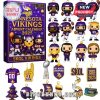 Minnesota Vikings Advent Calendar 2025 with player and team ornaments.