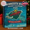 Minnesota Wild Advent Calendar 2025 box and the full set of 24 unique ornaments!